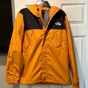 The North Face Men's Vibrant Orange and Black Raincoat